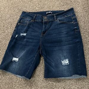 Stretch Denim Cut-off Jean Shorts